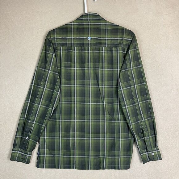 Kuhl Shirt Mens Medium Green Plaid Outdoor Hiking Fishing Workwear Casual Adult - Picture 9 of 10